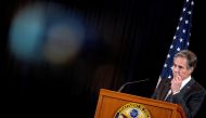 US Secretary of State Antony Blinken attends a news conference during his official visit to Thailand, in Bangkok, Thailand, on July 10, 2022. (Stefani Reynolds/REUTERS)