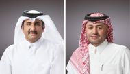 Sheikh Faisal bin AbdulAziz bin Jassem Al Thani (left), Chairman of Ahlibank and Hassan Ahmed AlEfrangi, Ahlibank’s CEO