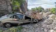 A general view of damage caused following an earthquake in Vigan, Philippines July 27, 2022. Public Information Service-Bureau of Fire Protection/Handout via REUTERS THIS IMAGE HAS BEEN SUPPLIED BY A THIRD PARTY. NO RESALES. NO ARCHIVES. MANDATORY CREDIT