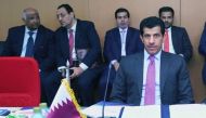 Permanent Representative of Qatar to the Arab League H E Salem Mubarak Al Shafi taking part in the meeting.