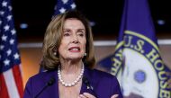 US House Speaker Nancy Pelosi addresses reporters during a news conference at the US Capitol in Washington on July 29, 2022. (REUTERS/Jonathan Ernst)