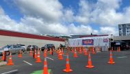 A testing site for the coronavirus disease (COVID-19) is seen in Wellington, New Zealand, March 11, 2022. REUTERS/Lucy Craymer

