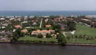 An aerial view of former U.S. President Donald Trump's Mar-a-Lago home after Trump said that FBI agents raided it, in Palm Beach, Florida, U.S. August 9, 2022. REUTERS/Marco Bello/File Photo