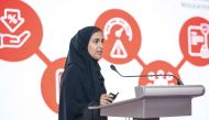Mariam Al Khal, Senior Director ICT Product Development at Ooredoo addressing the event.