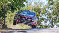 Nasser Saleh Al Attiyah drives during the 44th Rally of Lebanon.