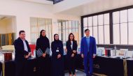 US Embassy and Qatar University officials at the ceremony.