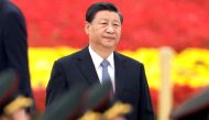 Chinese President Xi Jinping arrives for a ceremony at the Monument to the People's Heroes on Tiananmen Square to mark Martyrs' Day, in Beijing on September 30, 2021. File Photo / Reuters
