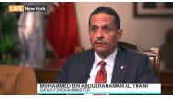 Deputy Prime Minister and Minister of Foreign Affairs H E Sheikh Mohammed bin Abdulrahman Al Thani during an interview with Bloomberg in New York .