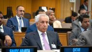 Minister of State for Foreign Affairs H E Sultan bin Saad Al Muraikhi attending the Annual Coordination Meeting of Ministers of Foreign Affairs of the Organisation of Islamic Cooperation on the sidelines of the 77th session of the UN General Assembly in New York City, US.