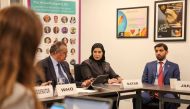 Minister of Social Development and Family H E Maryam bint Ali bin Nasser Al Misnad at the event of the Friends of Age-Friendly at the WHO headquarters, in New York City, US. 