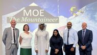 Pictured from left to right: Kevin Ferry, Head of Secondary at NAISAK. Liz Lamb Principal at NAISAK; Sheikh Mohammed Bin Abdulla Al-Thani. Sharifa Rahman, Secondary Islamic Education Teacher at NAISAK; Sarfraz Akram, Deputy Head of Secondary at NAISAK. Jamie Hughes, Head of Primary at NAISAK.