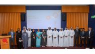 Participants of the event with Sheikh Mohammed bin Abdulla Al Thani. 