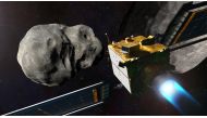 NASA's Double Asteroid Redirection Test (DART) spacecraft prior to impact at the Didymos binary asteroid system showed in this undated illustration handout. NASA/Johns Hopkins/Handout via Reuters