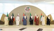 Minister of Labour H E Dr. Ali bin Saeed bin Smaikh Al Marri (third left) during the meeting with Their Excellencies Ministers of Labour of GCC states in Riyadh, Saudi Arabia.