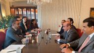 Minister of Transport H E Jassim Saif Ahmed Al Sulaiti meeting with his Canadian counterpart H E Omar Alghabra on the sidelines of the 41st Session of ICAO Assembly. 