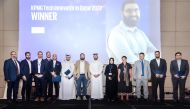 KPMG officials with winners and finalists of the recently concluded KPMG Private Enterprise Tech Innovator Competition - 2022 in Doha. 
