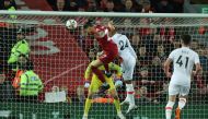 Liverpool's Darwin Nunez scores the only goal of the match against West Ham United at Anfield, Liverpool, Britain, on October 19, 2022.   REUTERS/Phil Noble