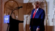 Former US President Donald Trump approaches the podium to announce that he will once again run for US president in the 2024 US presidential election during an event at his Mar-a-Lago estate in Palm Beach, Florida, US November 15, 2022. REUTERS/Jonathan Ernst/File Photo