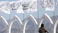 A Taliban fighter is seen at the Taliban flag-raising ceremony in Kabul, Afghanistan, on March 31, 2022.  File Photo / Reuters