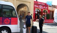 Harry Maguire leaves the hotel as England's team depart from Qatar after losing their FIFA World Cup Qatar 2022 quarter final match against France in Al Wakrah, Qatar, on December 11, 2022.  File Photo / Reuters
