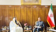 Minister of Foreign Affairs of the Islamic Republic of Iran H E Hossein Amir-Abdollahian receiving a written message from Deputy Prime Minister and Minister of Foreign Affairs H E Sheikh Mohammed bin Abdulrahman Al Thani, which was handed over by Assistant Foreign Minister for Regional Affairs H E Dr. Mohammed bin Abdulaziz bin Saleh Al Khulaifi, yesterday. 
