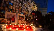 Mourners attend an outdoor vigil for the victims of Ukrainian passenger jet flight PS752 which was shot down two years ago over Iran, in Toronto, Ontario, Canada, on January 8, 2022. File Photo / Reuters
