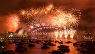 Fireworks explode over Sydney Harbour during the New Year's Eve celebrations in Sydney, Australia, on January 1, 2023. REUTERS/Jaimi Joy