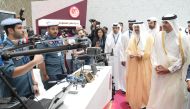 Prime Minister and Minister of Interior H E Sheikh Khalid bin Khalifa bin Abdulaziz Al Thani at the inauguration of 14th edition of Milipol Qatar, at DECC, Doha.