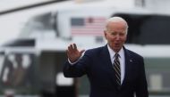 US President Joe Biden departs for travel from Joint Base Andrews, to view storm-damaged areas of California's central coast, Maryland, US, January 19, 2023. (REUTERS/Leah Mills)