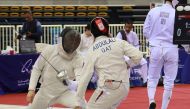 Qatar's Muhammad Abdulali in action.