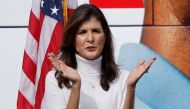 File Photo: Former Trump administration US Ambassador to the UN Nikki Haley campaigns for Georgia Republican candidate for US Senate Herschel Walker at a rally with supporters in Hiram, Georgia, US November 6, 2022. (REUTERS/Jonathan Ernst)