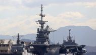 Brazilian aircraft carrier Sao Paulo (A12) seen in Rio de Janeiro on August 11, 2016. (Reuters/Benoit Tessier)