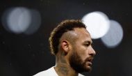 Soccer Football - Ligue 1 - Stade Rennes v Paris St Germain - Roazhon Park, Rennes, France - January 15, 2023 Paris St Germain's Neymar reacts REUTERS/Stephane Mahe
