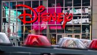 FILE PHOTO: The logo of the Times Square Disney store is seen in Times Square, New York City, U.S. December 5, 2019. REUTERS/Nick Pfosi/File Photo