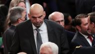 WASHINGTON, DC - FEBRUARY 07: Sen. John Fetterman (D-PA) arrives to the House Chambers for U.S. President Joe Biden's State of the Union address in the House Chamber of the U.S. Capitol on February 07, 2023 in Washington, DC. The speech marks Biden's first address to the new Republican-controlled House. Win McNamee/Getty Images/AFP (Photo by WIN MCNAMEE / GETTY IMAGES NORTH AMERICA / Getty Images via AFP)