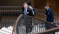Under Secretary of Defense for Policy Colin Kahl departs the Senate SCIF on Capitol Hill in Washington, DC, on February 9, 2023, after US senators received a classified briefing on the Chinese balloon incident. (Photo by Jim WATSON / AFP)
