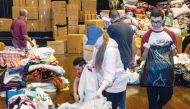 A view of donated items during the campaign.