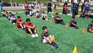 Children taking part in an activity organised by Katara.