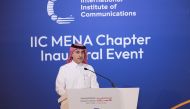 Advisor to the Minister of Communications and Information Technology for Technical Affairs Hassan Jassim Al Sayed speaking at the event.