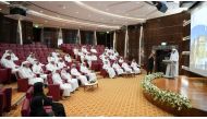 Trainees from Joaan Bin Jassim Academy for Defense Studies and officials of National Cyber Security Agency during the visit.