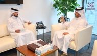 Sheikh Ali bin Abdullah bin Khalifa Al Thani (right) during the interview.