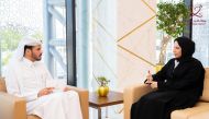 Minister of Education and Higher Education H E Buthaina bint Ali Al Jabr Al Nuaimi during an interview with QNA. 