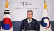 South Korean Foreign Minister Park Jin speaks during a briefing announcing a plan to resolve a dispute over compensating people forced to work under Japan's 1910-1945 occupation of Korea, at the Foreign Ministry in Seoul on March 6, 2023. (Photo by Kim Hong-Ji / POOL / AFP)