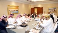 Officials during the meeting of Supreme Council of the Gulf Engineering Union, yesterday.
