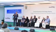 An official addressing the Petroleum Environment Research Forum meeting in Doha.