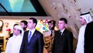 President of Turkmenistan H E Serdar Berdimuhamedow and Minister of Municipality H E Dr. Abdullah bin Abdulaziz bin Turki Al Subaie visiting the National Museum of Qatar.
