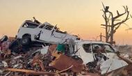This March 25, 2023 still image taken from a video by storm-chaser Lloyd Bridges and posted in the Eurovision News Wire, shows tornado damage in Rolling Fork, Mississippi. (Photo by Lloyd Bridges / Eurovision News Wire / AFP)
