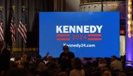 Supporters gather for Robert F. Kennedy Jr.'s official announcement that he is running for President on April 19, 2023 in Boston, Massachusetts. (Photo by Scott Eisen / Getty Images via AFP)