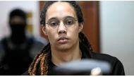 File photo: US WNBA basketball superstar Brittney Griner arrives to a hearing at the Khimki Court, outside Moscow on July 27, 2022. (Kirill Kudryavtsev / AFP / Getty Images)
