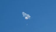 File Photo: The suspected Chinese spy balloon drifts to the ocean after being shot down off the coast in Surfside Beach, South Carolina, US, February 4, 2023. (REUTERS/Randall Hill)